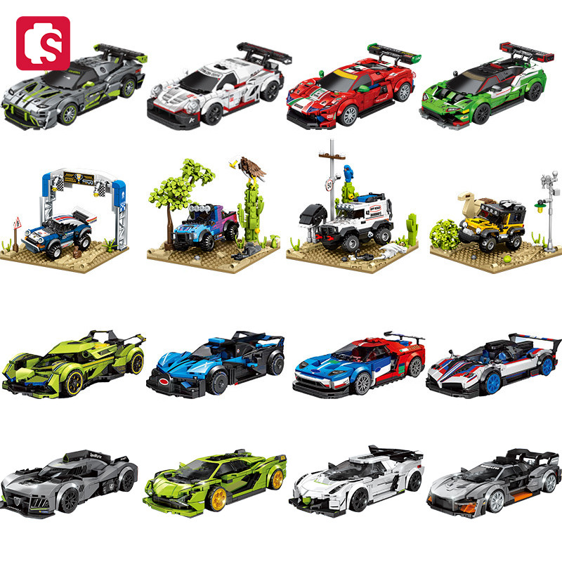 Tech Diving Accessories - SEMBO Sportwagen-Bausteine, MOC-Rennfahrzeugmodelle, Geländewagen-Montagesteine, Auto-Baukasten für