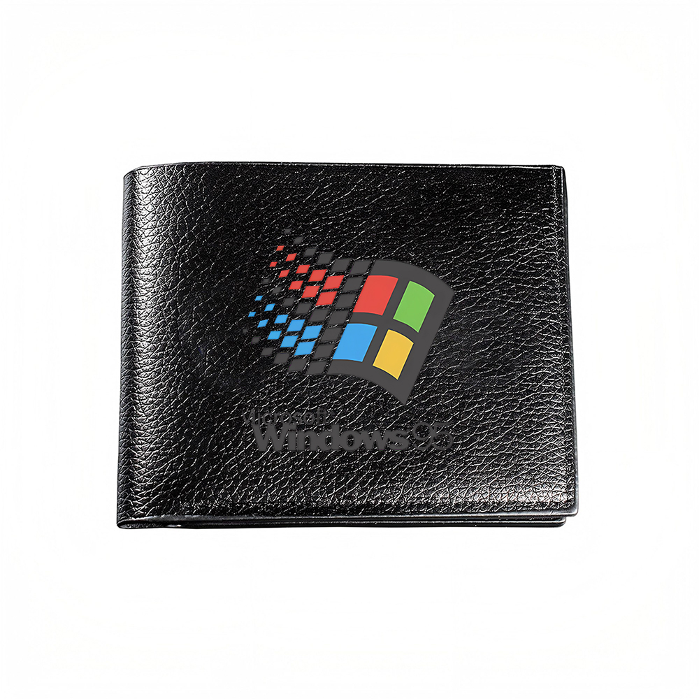 Tech Accessories Logo Design - Windows-Logo-Design Herren-Geldbörse Kartenhalter Lässiger Business-Stil Moderner