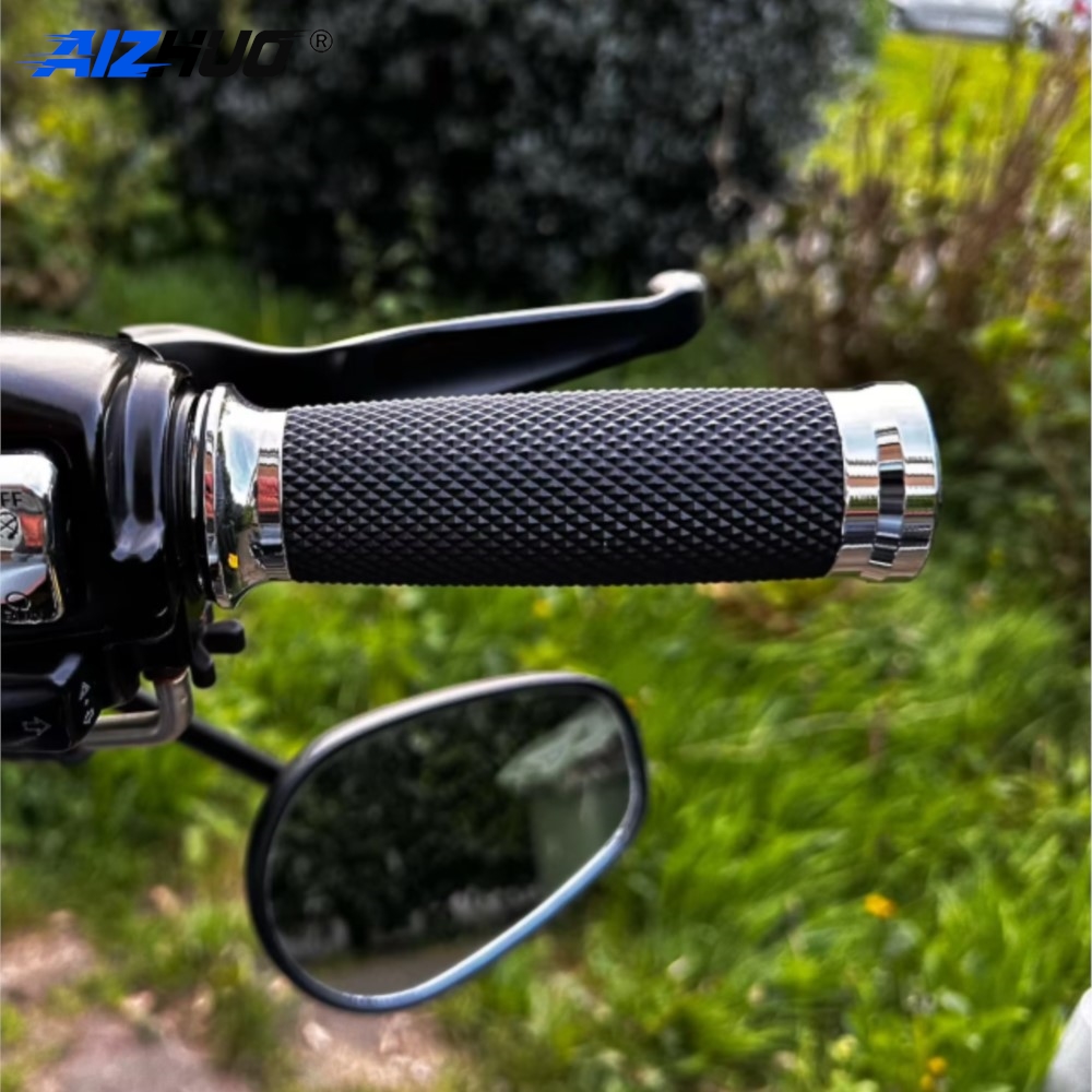 Universal Tech Accessories - Universelle 7/8'' 22MM Motorrad CNC-Gummi-Gel-Lenkergriffe für