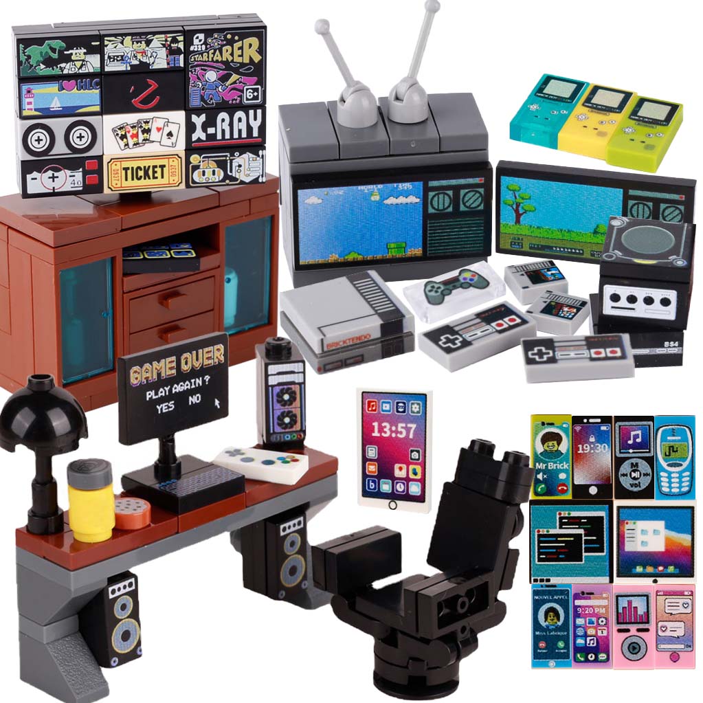 Tech Diving Accessories - MOC Spielkonsole Computer Modell Bausteine Mini