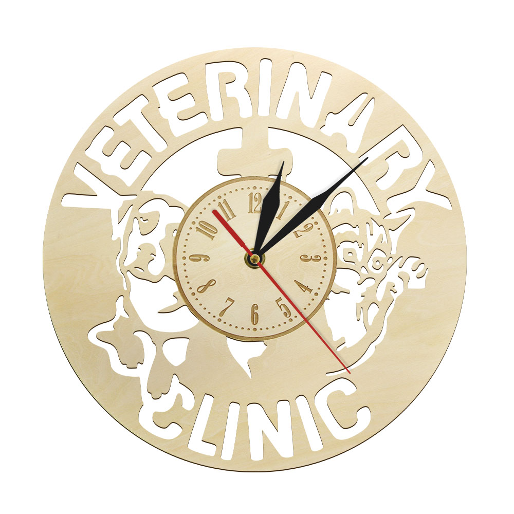 Tech Accessories For Students - Tierklinik-Zubehör, Holz-Wanduhr, Veterinär-Krankenschwesteruhr, Tierarzt, Student, Abschlussgeschenk,