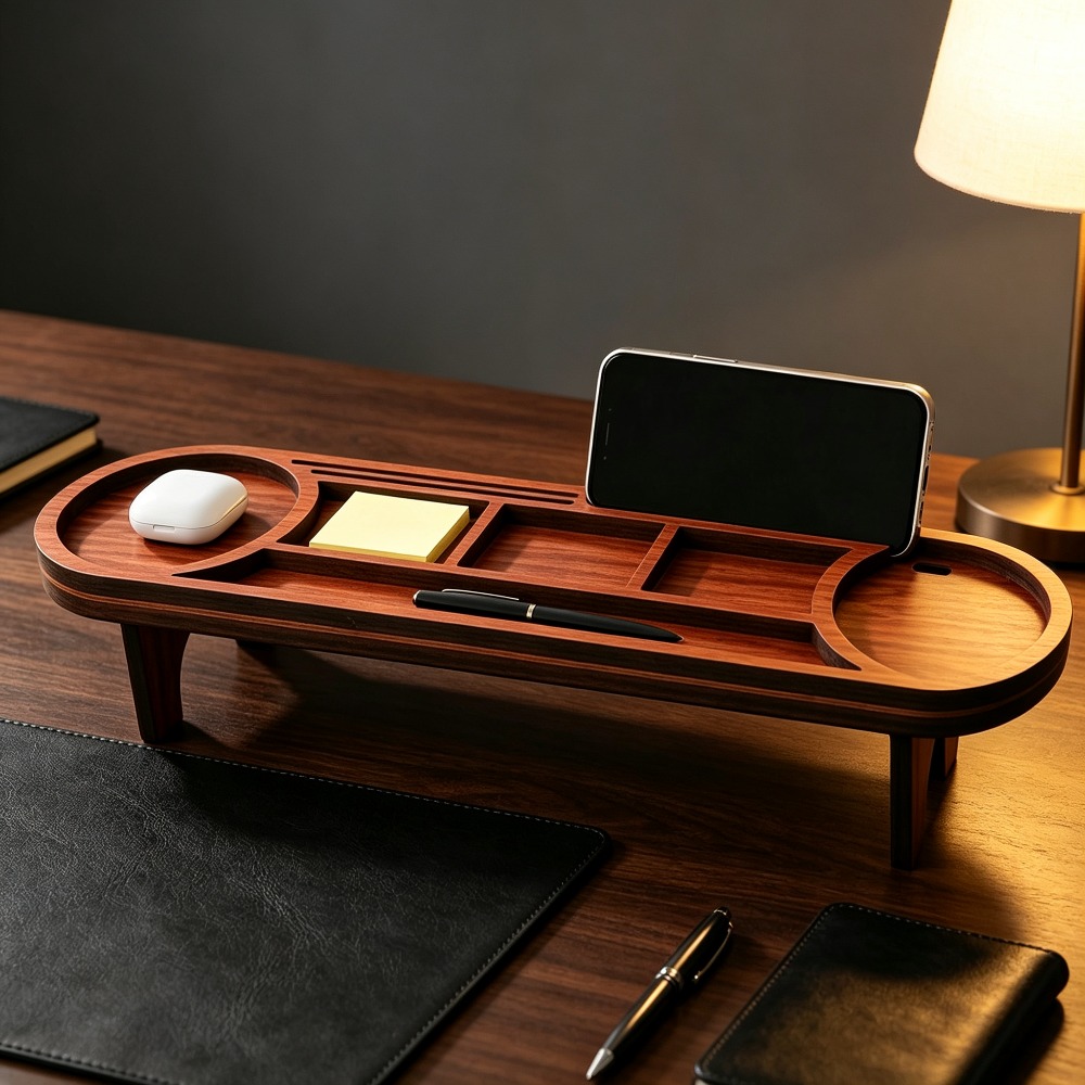 Hölzerner Schreibtisch-Organiz – Tech Accessories For Office Bewertung und Preis